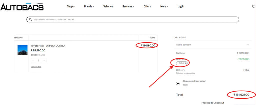 How to Apply Autobacs India Coupon Code